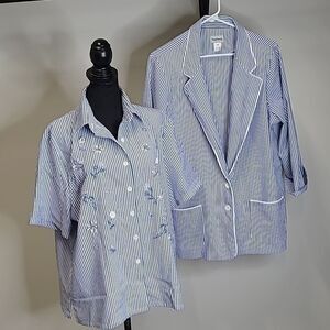 BonWorth jacket and shirt seersucker coordinates